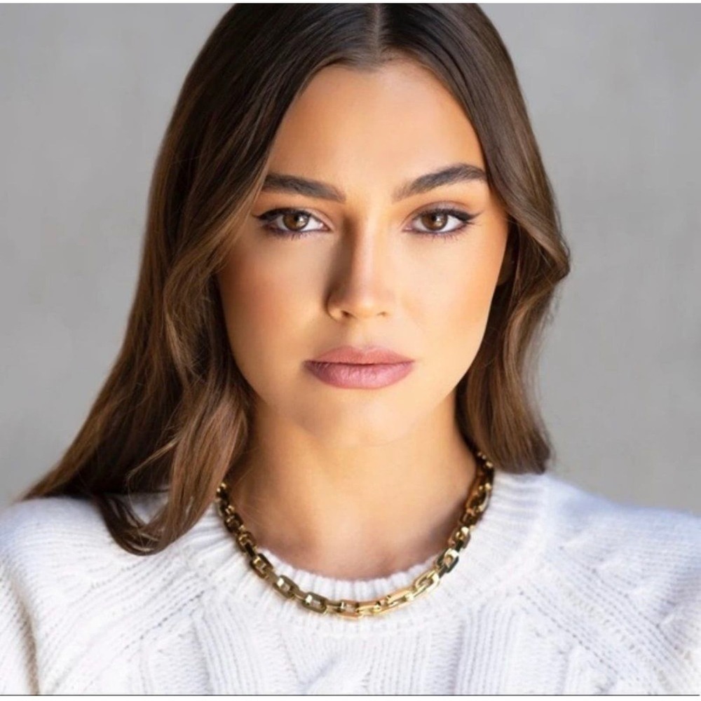 Eddie Borgo Supra Link Chain Gold Statement Necklace 17" Length NWT Retail $425